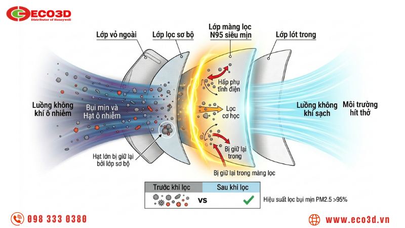 Khả năng lọc bụi hiệu quả
